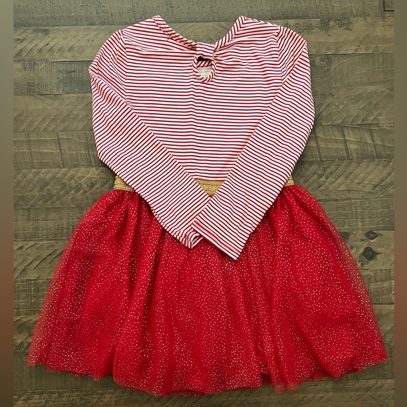 Bmagical | Red&White Striped Tulle Dress - Picture 2 of 6